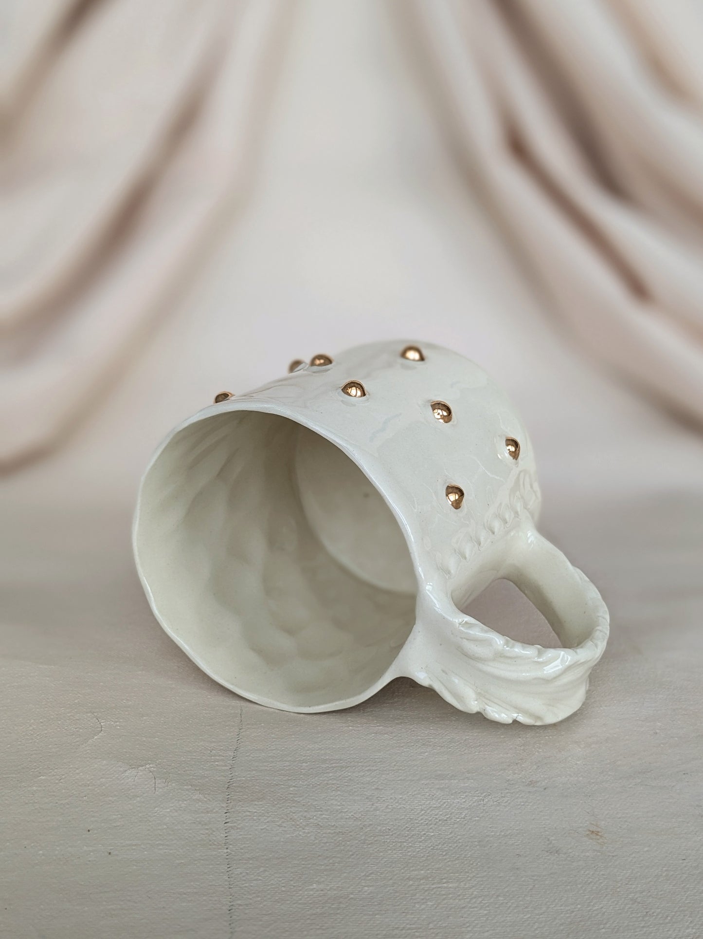 Large mug +golden studs+