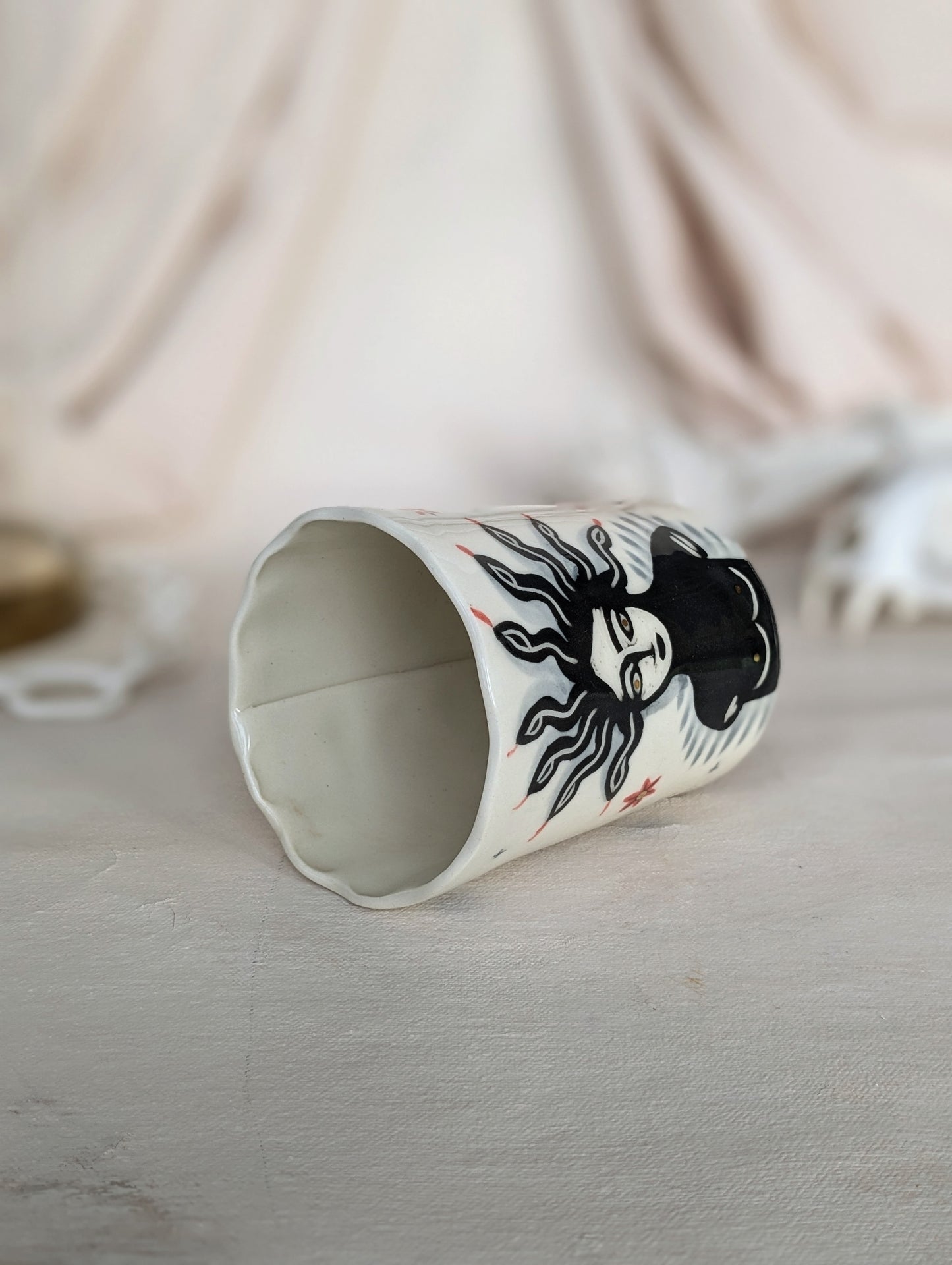 Large glass +Jellyfish+