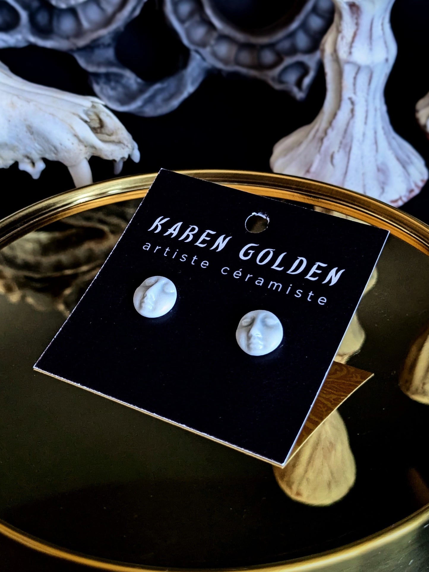 Boucles d’oreille +lune+
