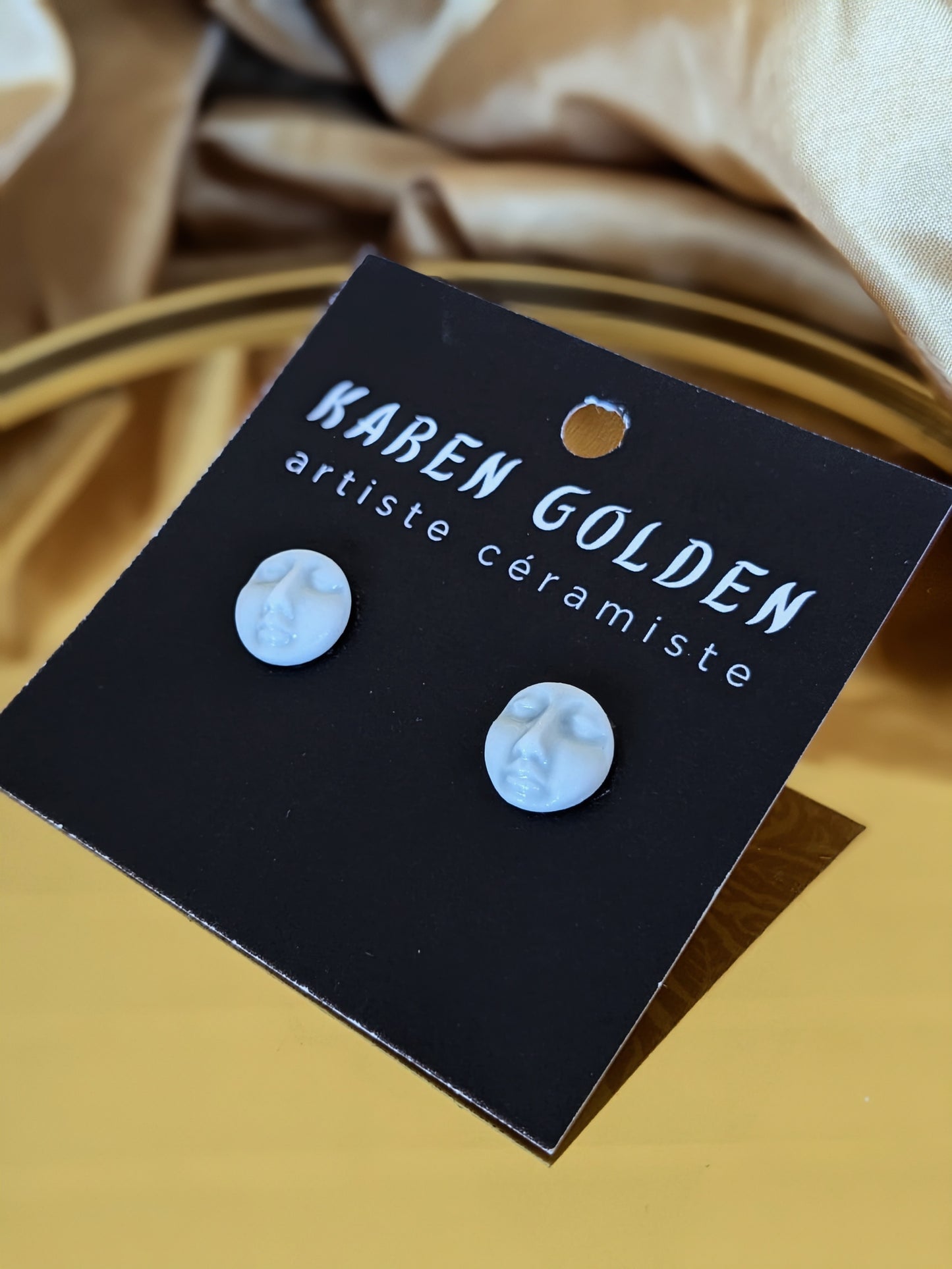 Boucles d’oreille +lune+